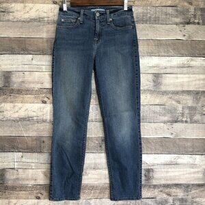 7 For All Mankind Women Jeans 25 Kimmie Crop Blue Med Wash Pockets U.S.A Stretch